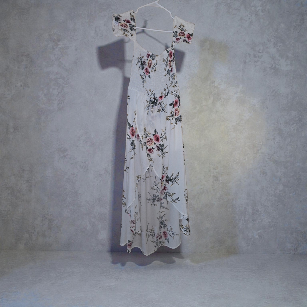 Floral White Dress